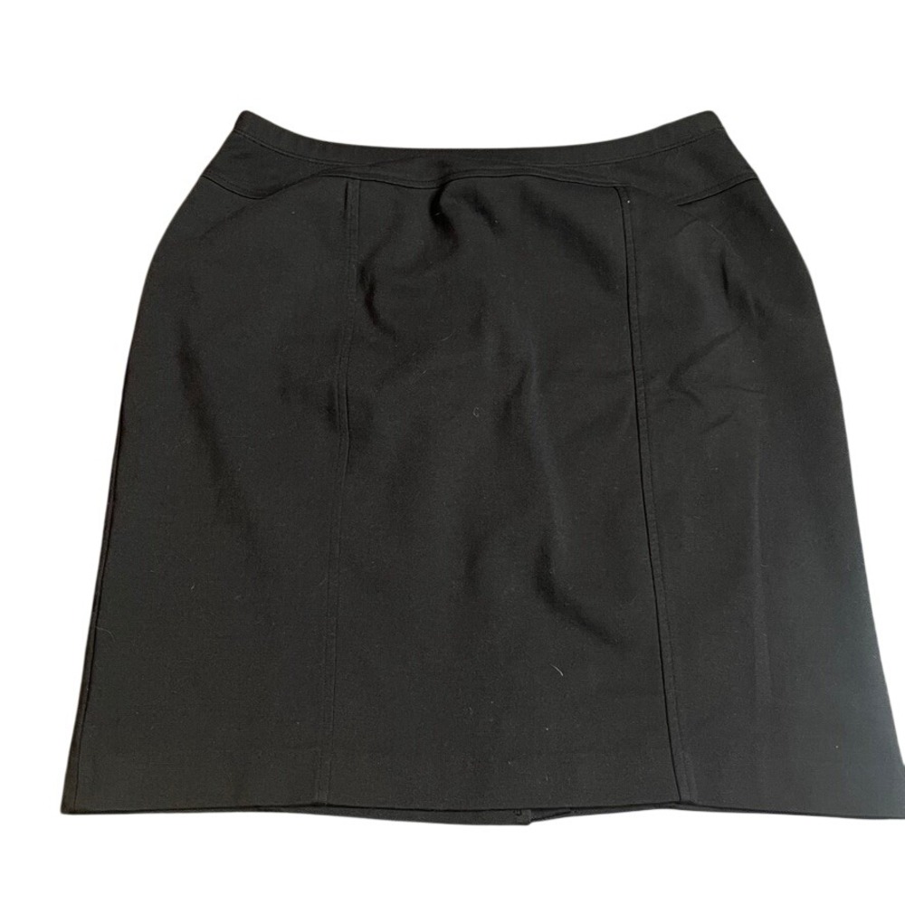 Ellen‎ Tracy Black Knee Length Business Casual Skirt Women's Size L